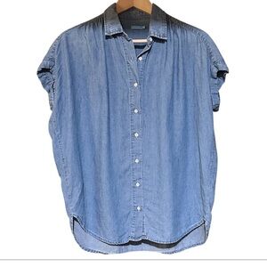 EUC J. McLaughlin Blue Button-Up Top